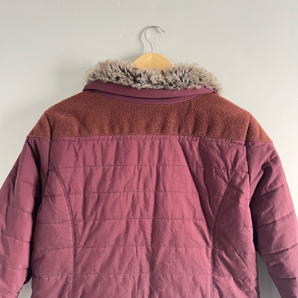 Carve Designs | Mauve Zip Up Fur Collar Coat Jacket - Picture 8 of 8